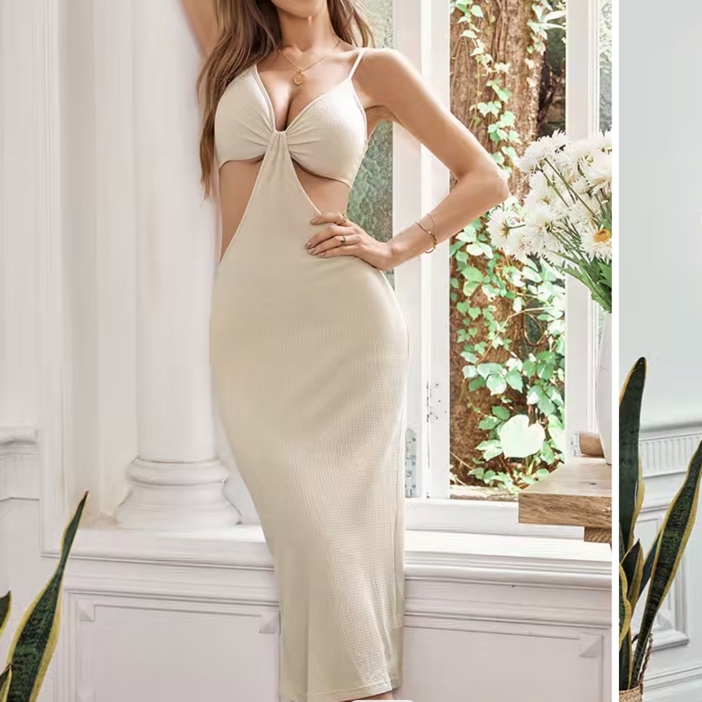 Cupshe Nicolette Cut Out Adjustable Straps Bodycon Dress